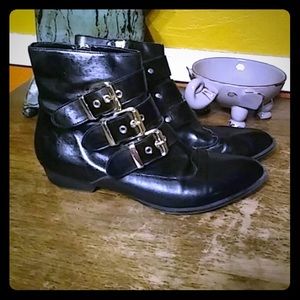 REPOSH-(size too big) DOLCE VITA GOLD BUCKLE BOOTS