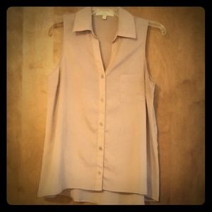 Sleeveless button down