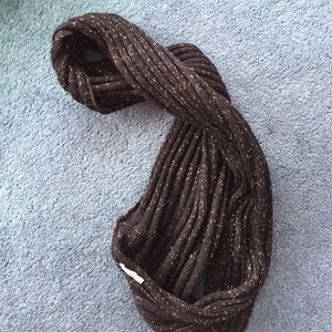J. Crew black and gold infinity scarf