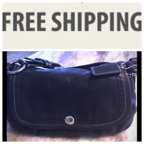 Coach Black Leather Purse - Picture 1 of 4