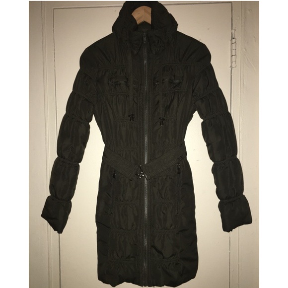 Green, puffer winter coat.