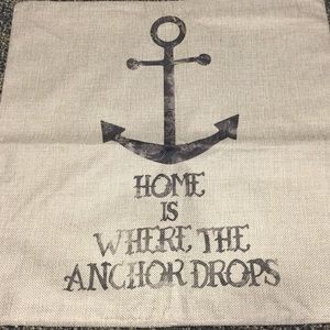 🚫SOLD🚫 Simple Anchor With Quote Cushion Cover