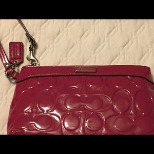 Cute fuchsia pink Coach wristlet