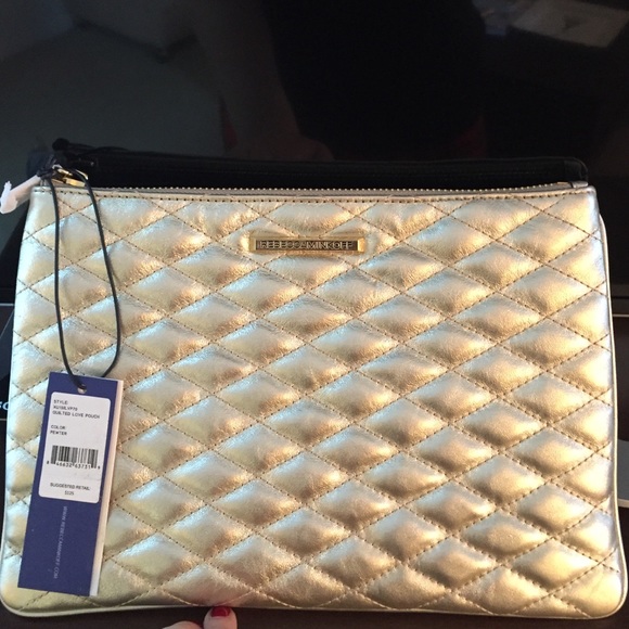 Gold Rebecca Minkoff clutch