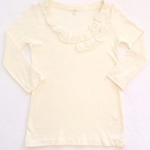 ⬇️j.crew factory | floral appliqué tee.