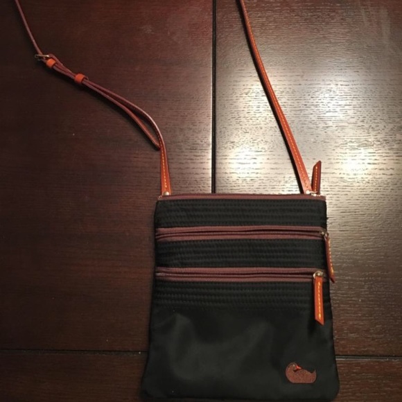 Black and Brown Dooney and Bourke Crossbody Purse