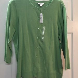 NWT green loft cardigan