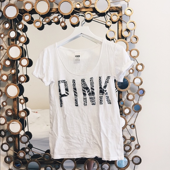 Victoria's Secret PINK sequin t-shirt - Picture 1 of 4