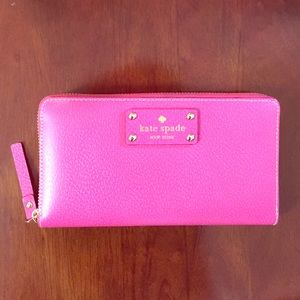 Hot pink Kate Spade wallet
