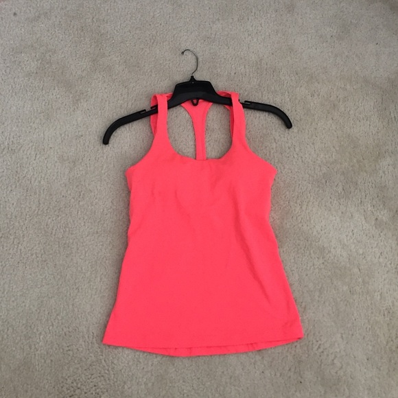 Neon pink under Armour tank