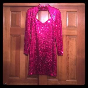 Flashy red party dress