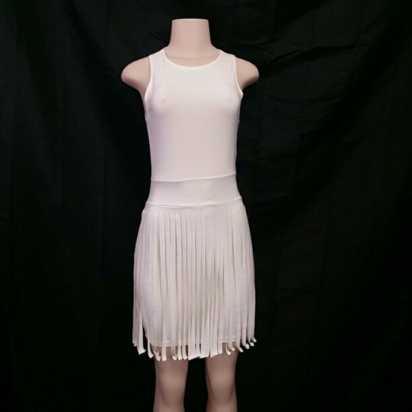White Fringe Dress