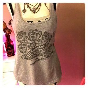 Grey obey tank top