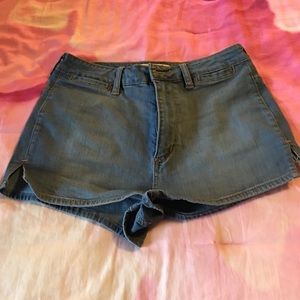 High rise jean shorts