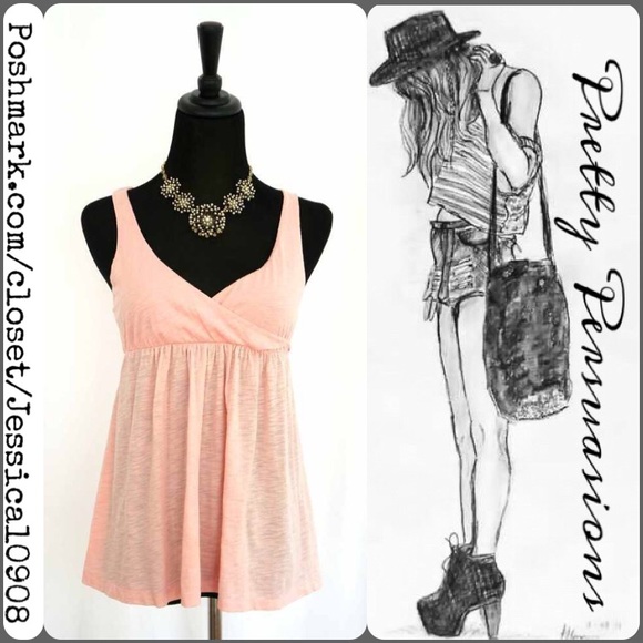 J. Crew Tops - J.Crew Pink Empire Waist Wrapped Sleeveless Top