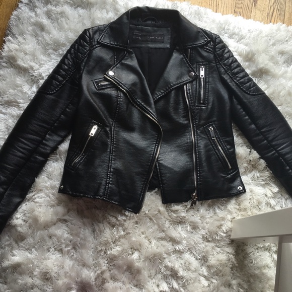 Zara Jackets & Blazers - HOLD!!!🔥🔥 Zara Basic Faux Leather Moto Jacket