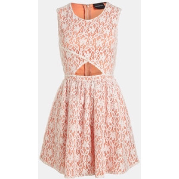 MINKPINK Orange lace dress