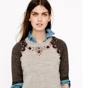 J. Crew jeweled collar sweater