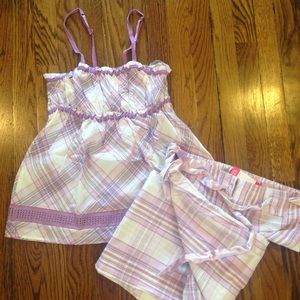 Striped print sleep set