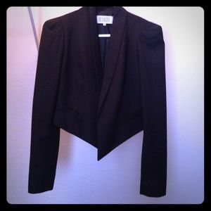 Black tuxedo cropped blazer