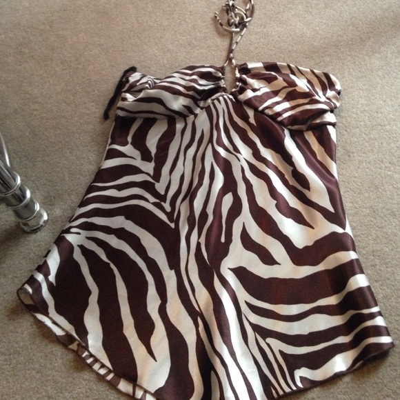 Zebra halter top