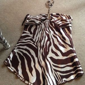 Zebra halter top