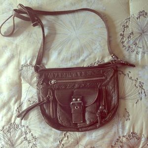 Brown over-the-shoulder satchel