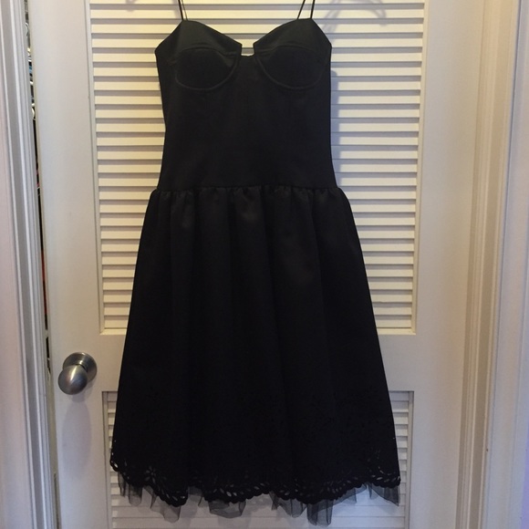 ABS strapless cocktail dress