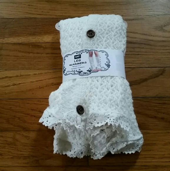 Button and lace leg warmers one size - Picture 2 of 4
