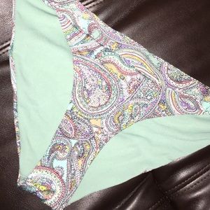 H&M paisley bikini bathingsuit bottoms size 10 nwt