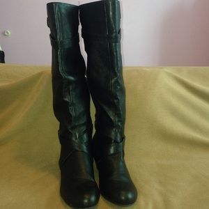 Black Wedge Boots