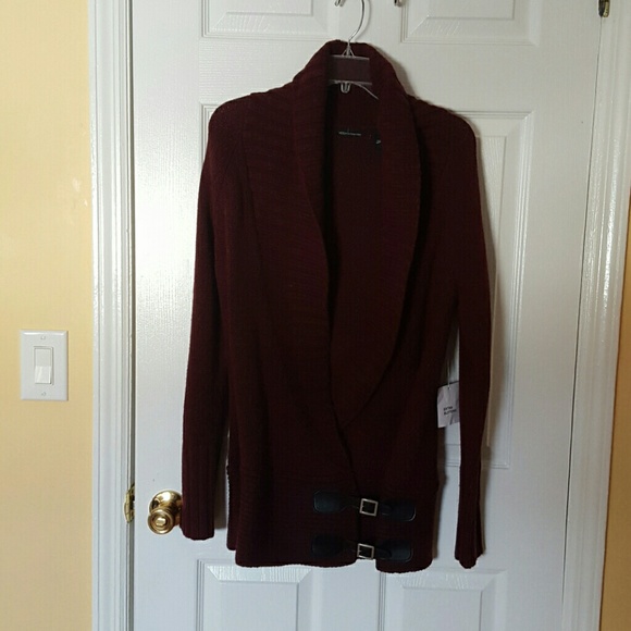 Burgandy cardigan sweater