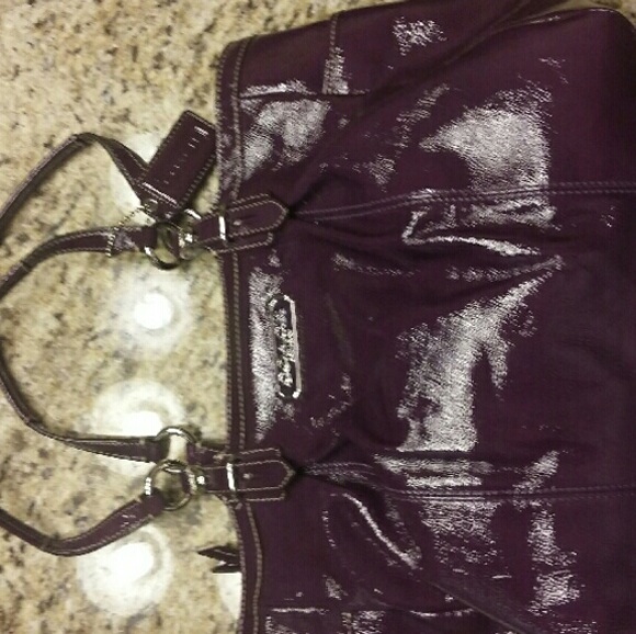 Purple coach purse