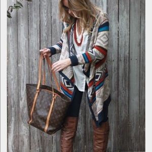 Oversized Aztec blanket sweater