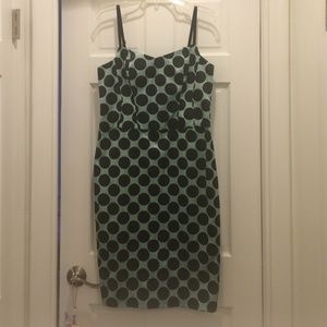 Mint Green with Black Polka dot slip dress.