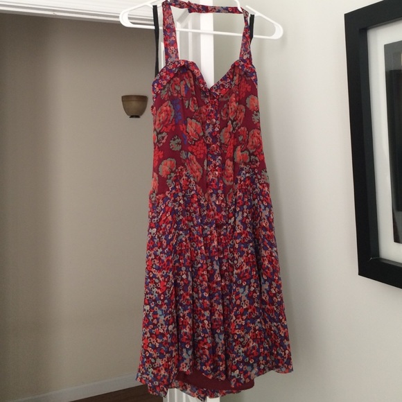 Anna Sui floral halter dress, size 2