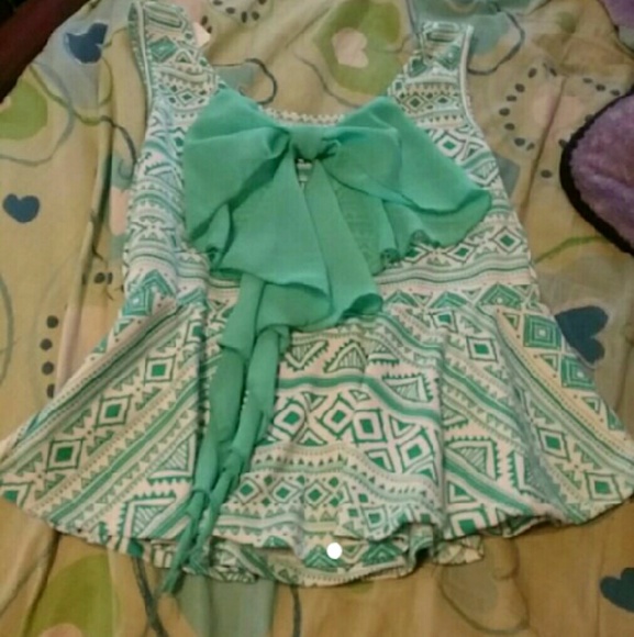 Tribal peplum with bow - Picture 2 of 2