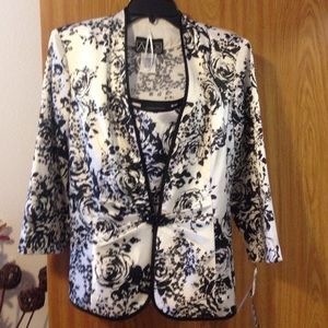 Large 2 piece blazer and camisole.