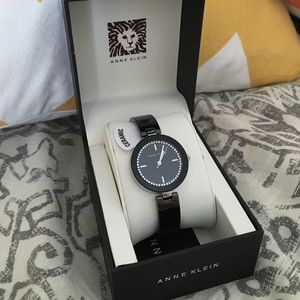 Anne Klein black ceramic watch