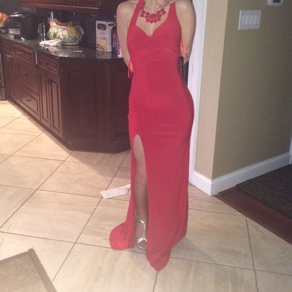 La Femme red gown