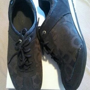 BROWN COACH SNEAKERS SHOES 9.5