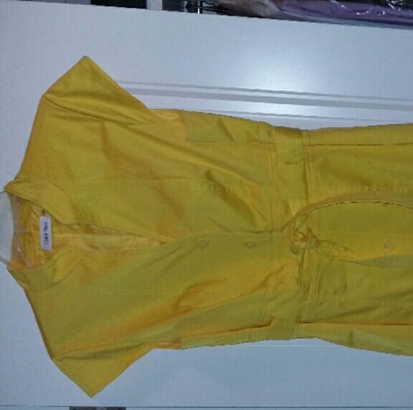 Yellow Calvin Klein dress