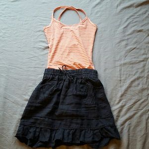 Athleta blue linen skirt