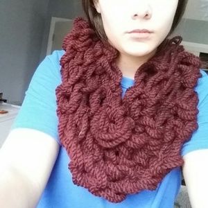 Handknit infinity scarf