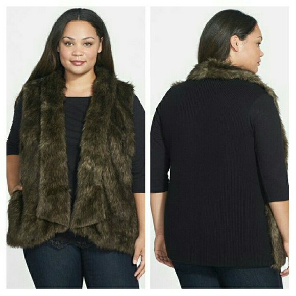 🎉3XHP🎉Sejour Faux Fur & Knit Vest - Picture 2 of 4