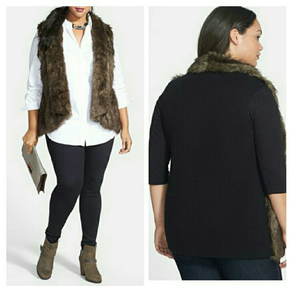 🎉3XHP🎉Sejour Faux Fur & Knit Vest - Picture 3 of 4