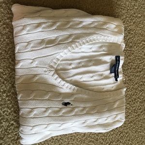 White V neck Ralph Lauren sweater
