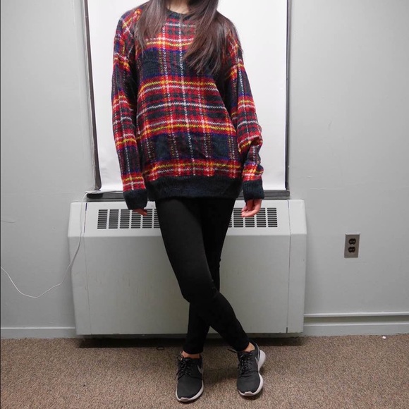 Topshop color check sweater