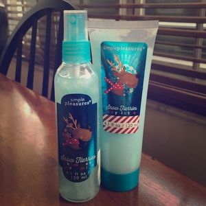 Simple pleasures body lotion and body mist