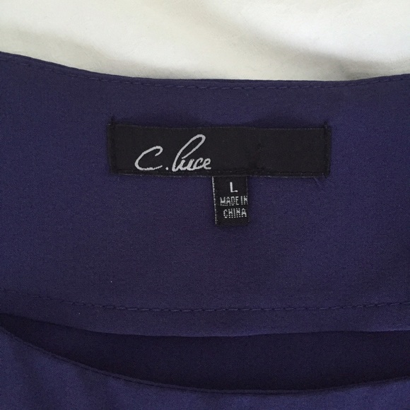 Purple blouse with pleating - Picture 3 of 3